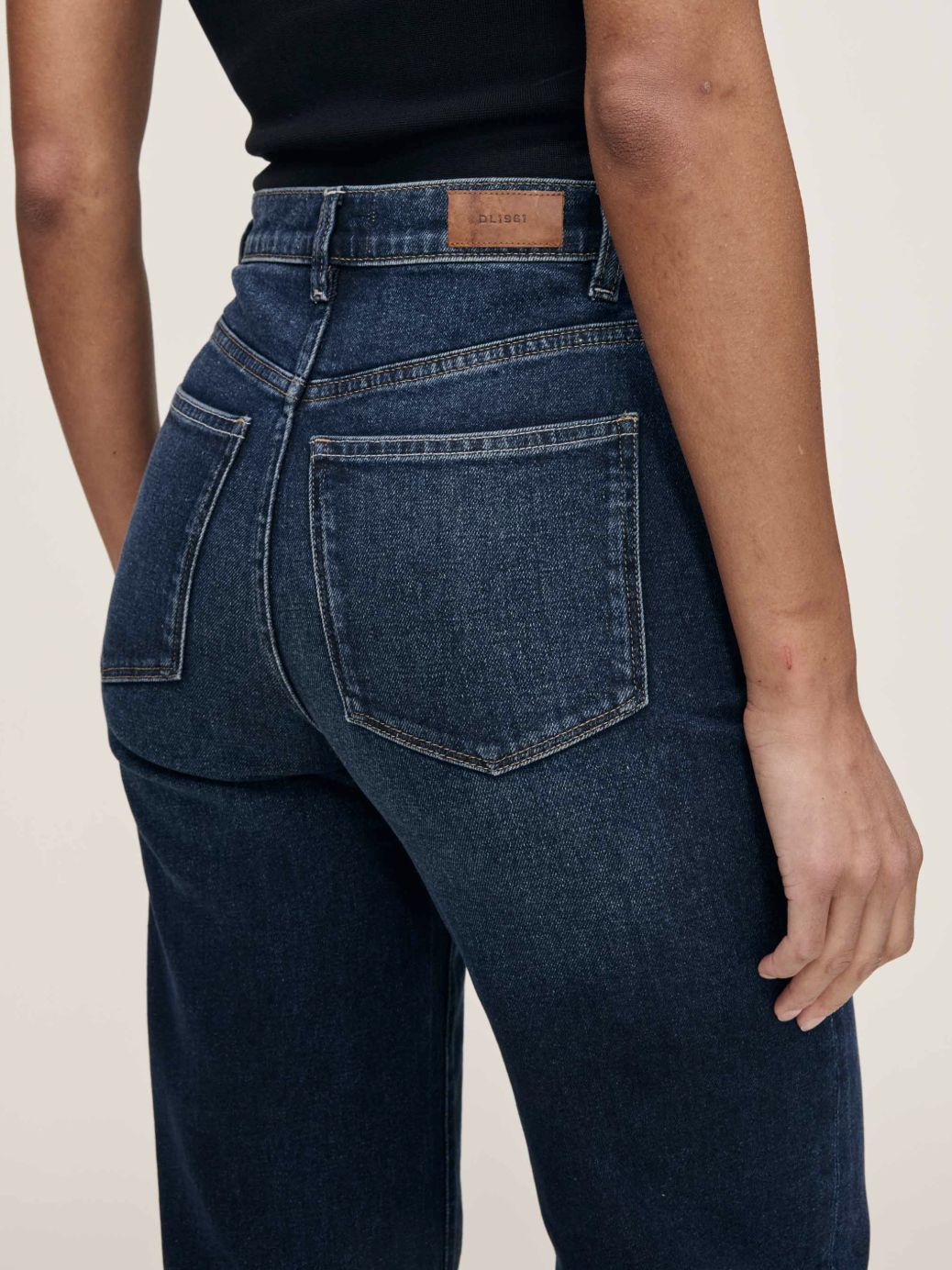 DL1961 Karmine Refined Wide Leg Jean in Dark Sea