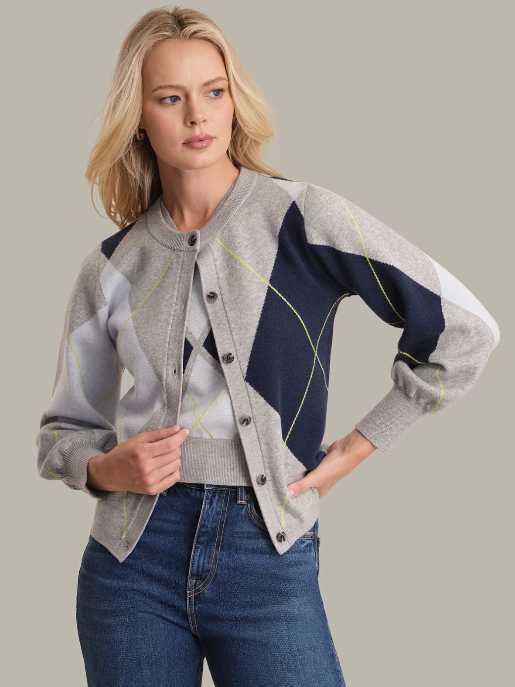 525 America Noelle Argyle Cardigan