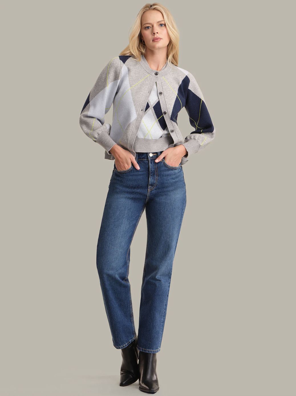 525 America Noelle Argyle Cardigan