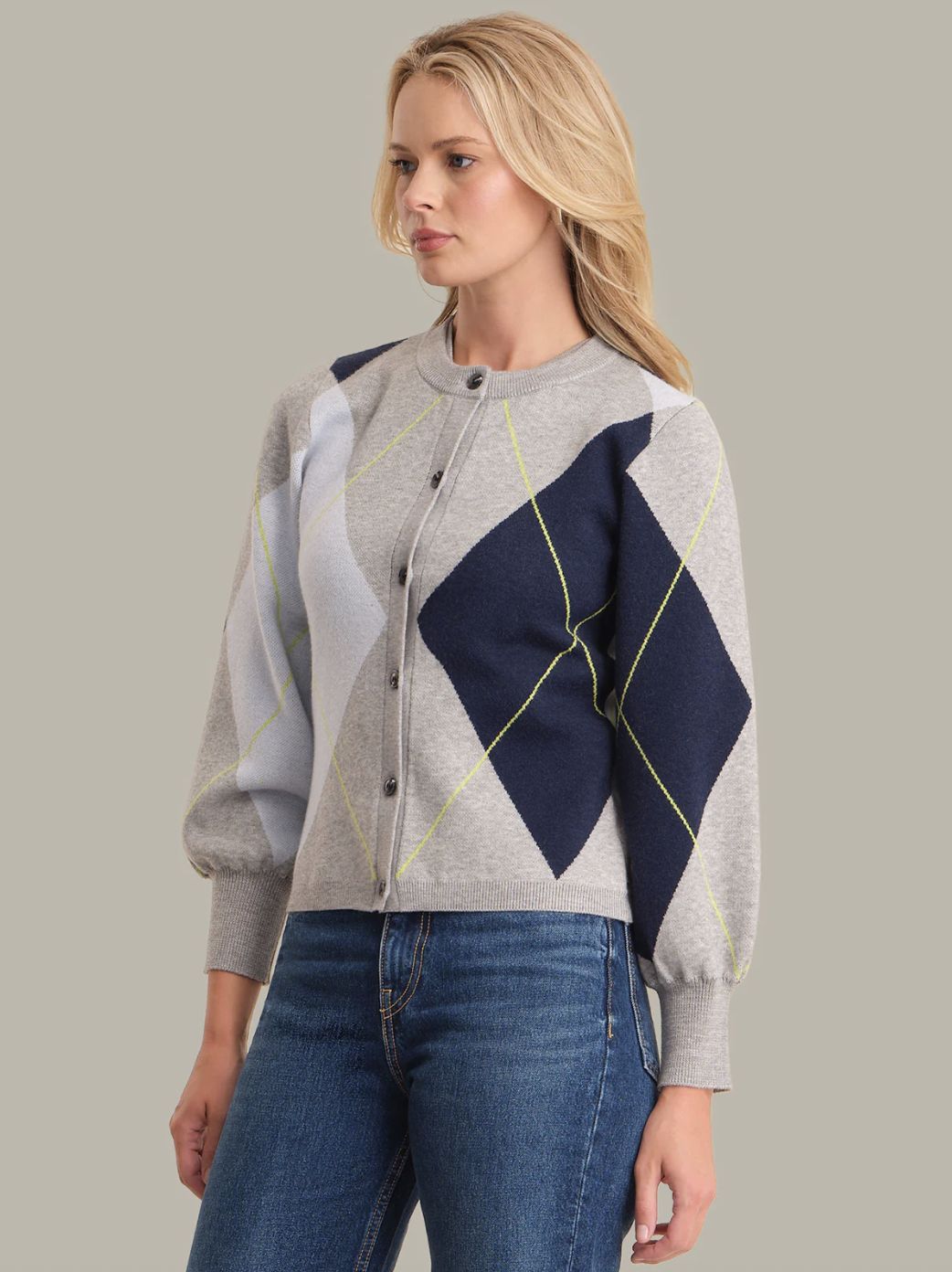 525 America Noelle Argyle Cardigan