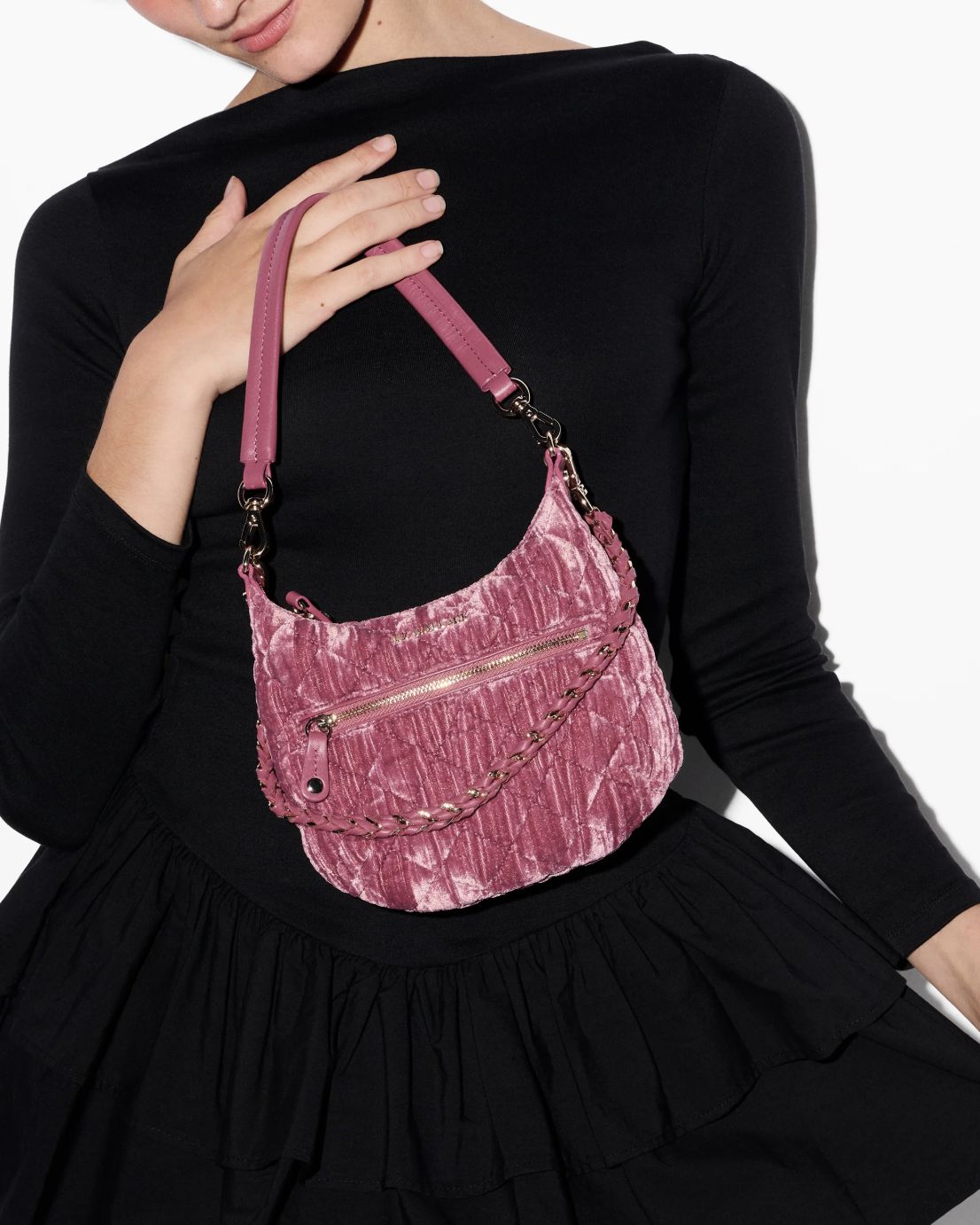 MZ Wallace Mini Crosby Sienna Bag in Petal Velvet