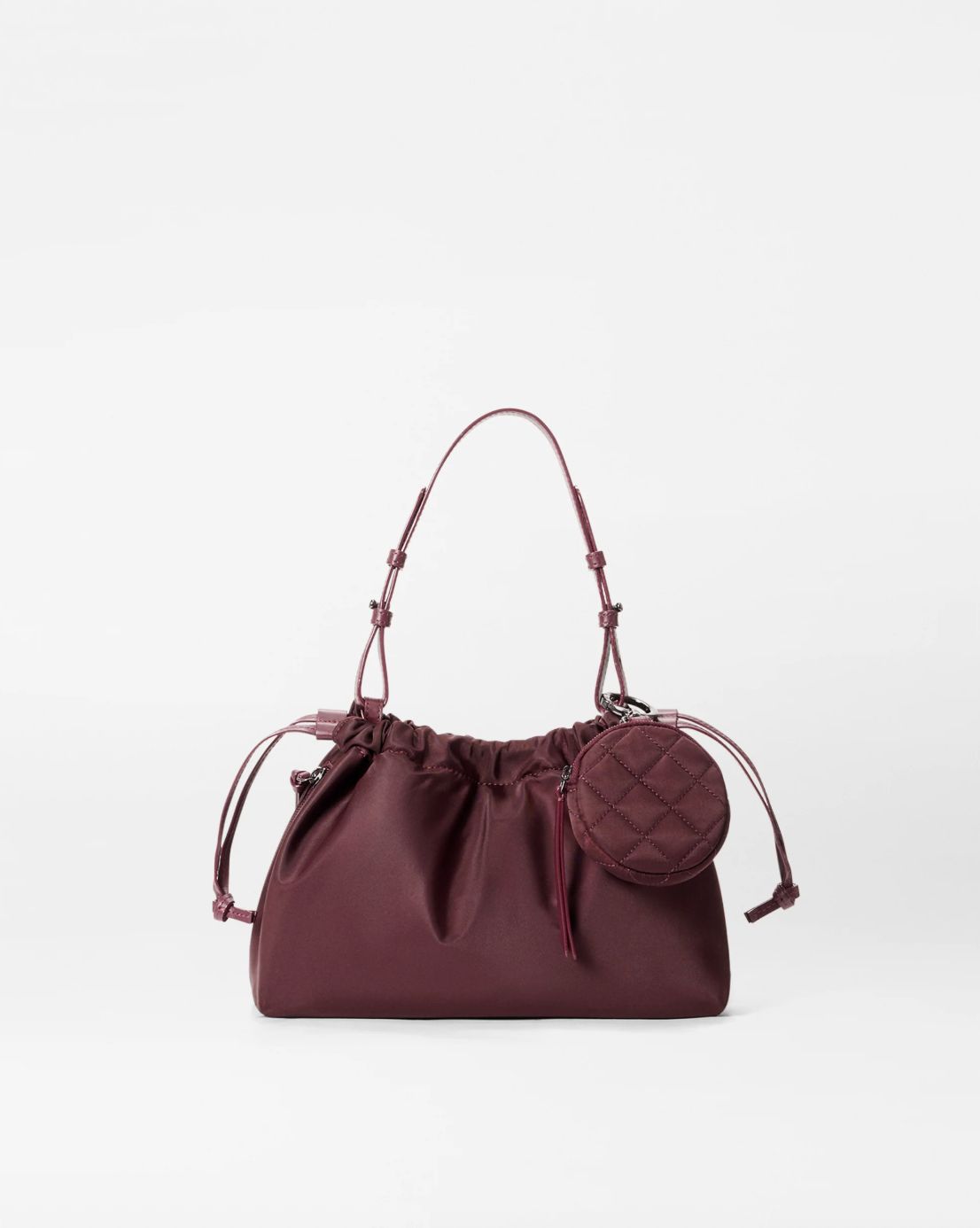 MZ Wallace Small Waverly Shoulder Bag Bordeaux