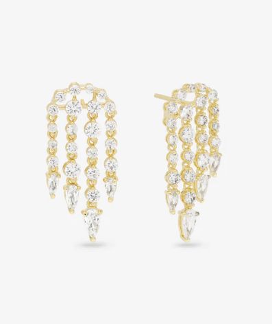 Melinda Maria She&#39;s Arrived Gold Chandelier Earring
