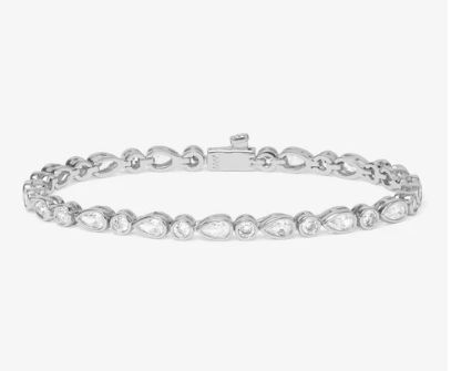Melinda Maria Isla Tennis Bracelet in Silver