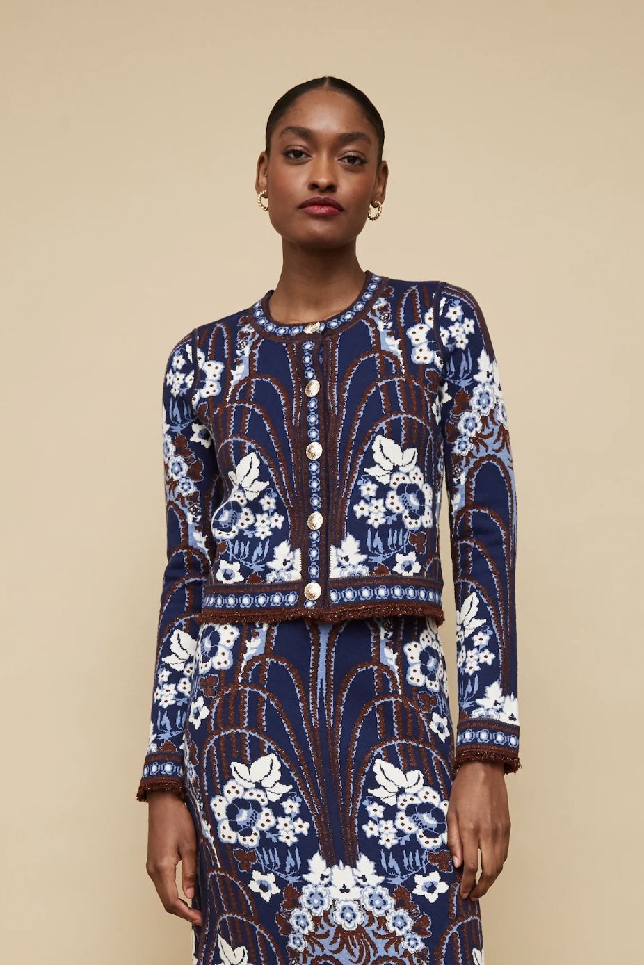 Cara Cara Livi Jacket Livi Knit Jacket in Fontaine Navy