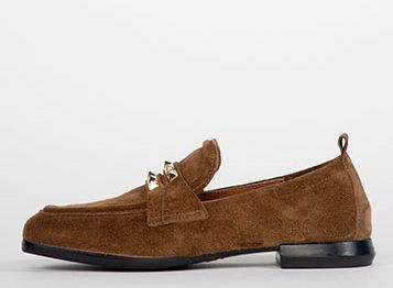 Homers Lena Suede Flat W/ Studs