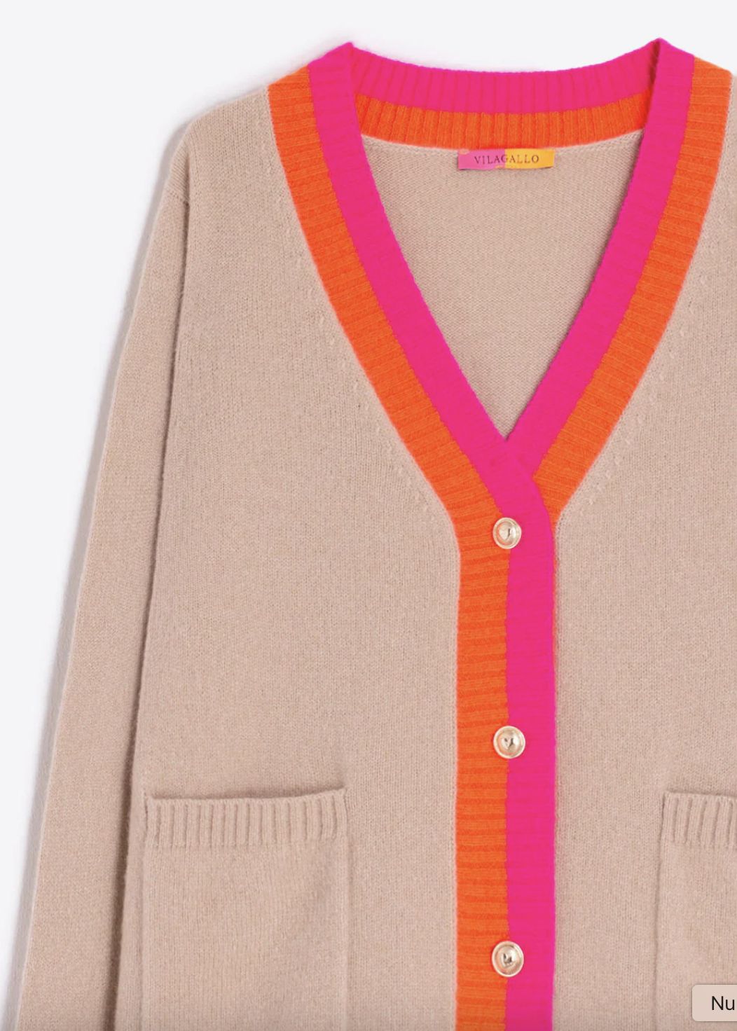 Vilagallo Varsity Stripe Cardigan