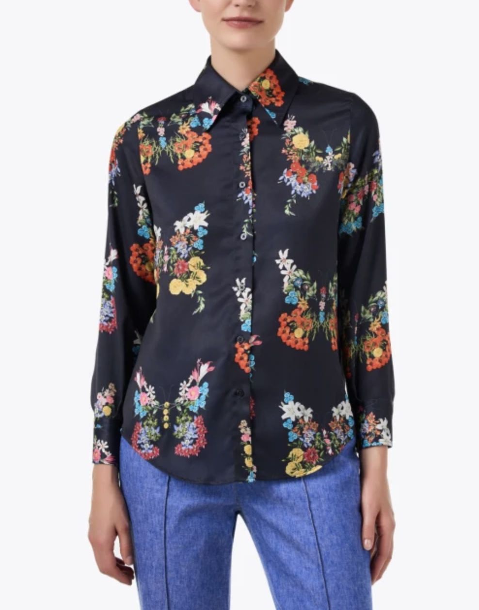 Vilagallo Butterfly Floral Blouse