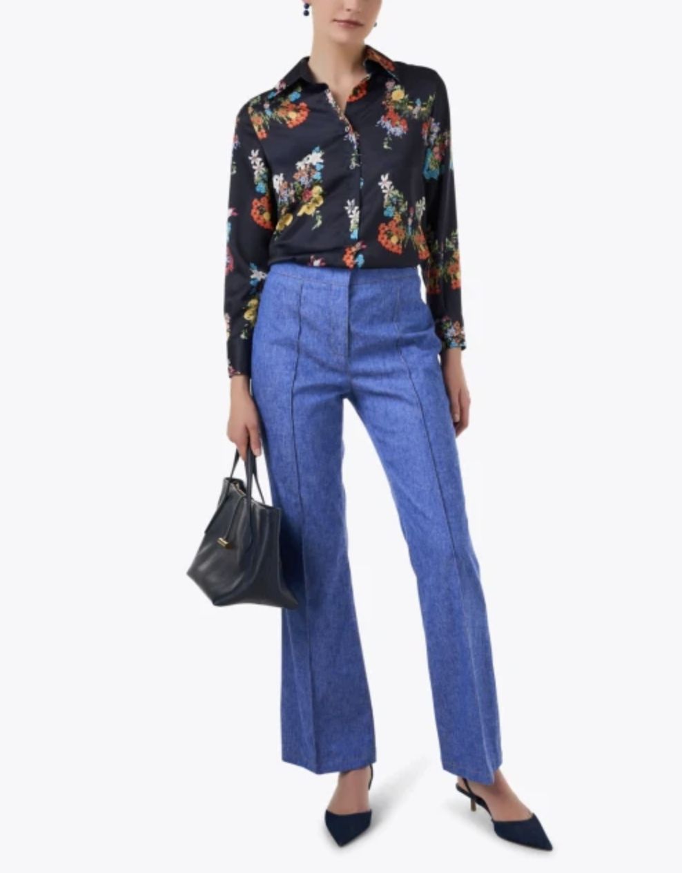 Vilagallo Butterfly Floral Blouse