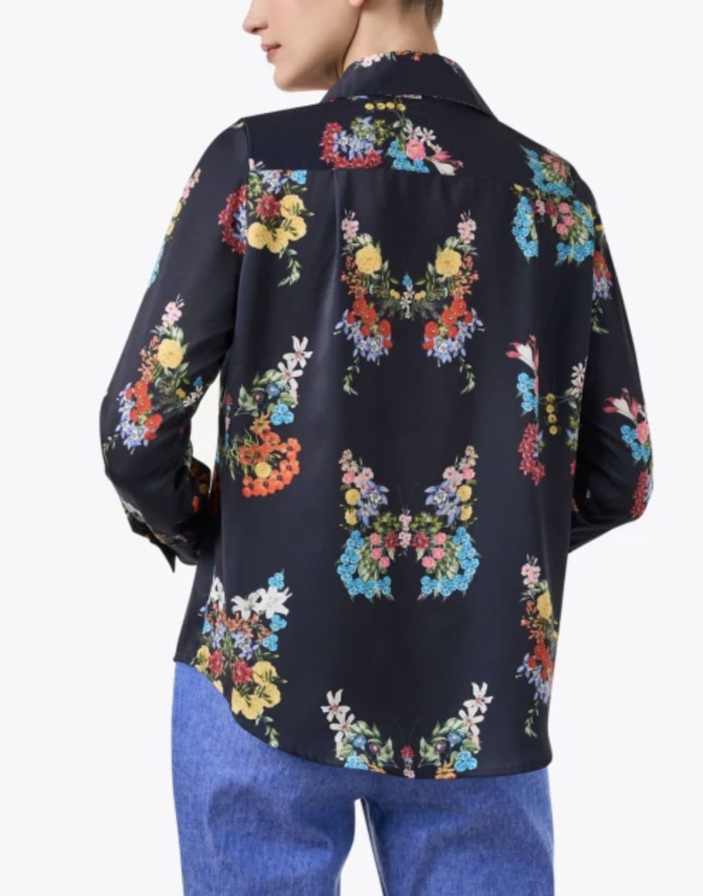 Vilagallo Butterfly Floral Blouse
