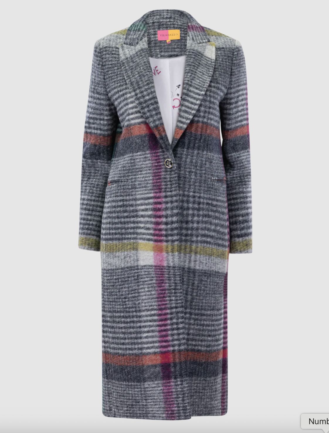 Vilagallo Plaid Coat