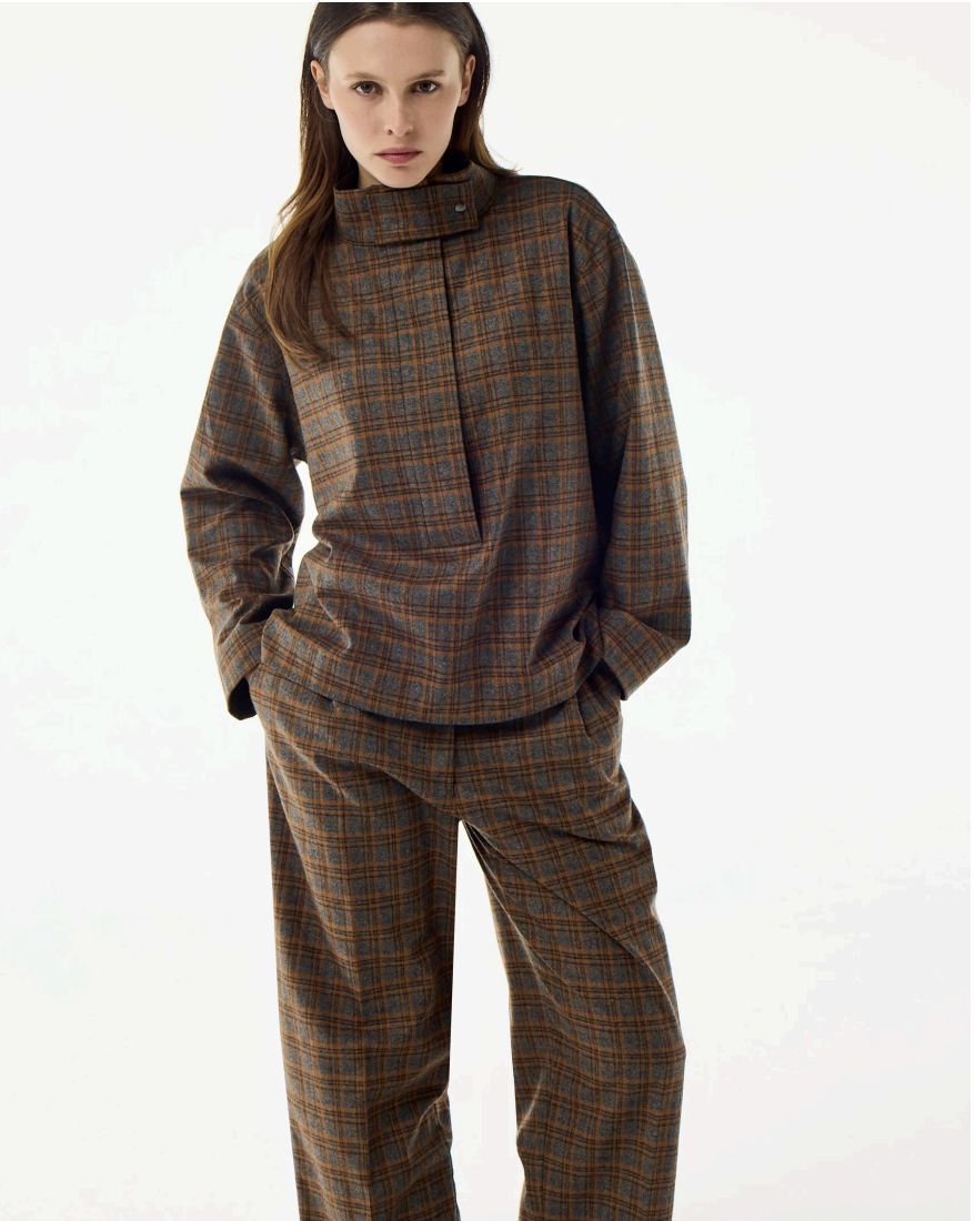 BellePiece Loic Plaid Blouse