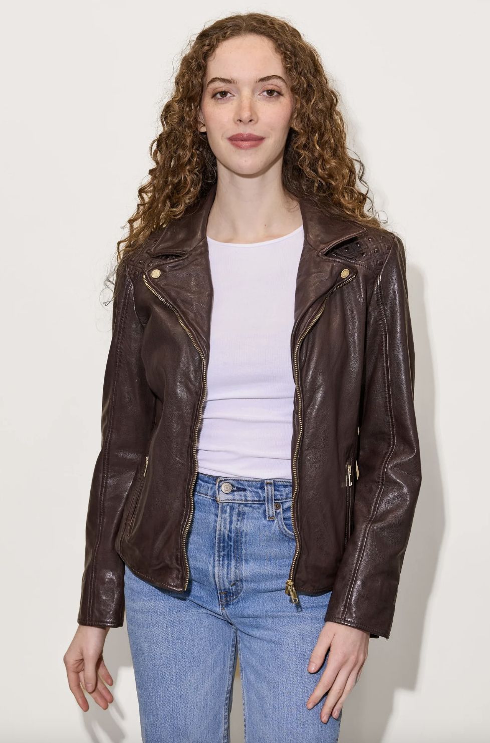 Mauritius Chlara Leather Moto Jacket