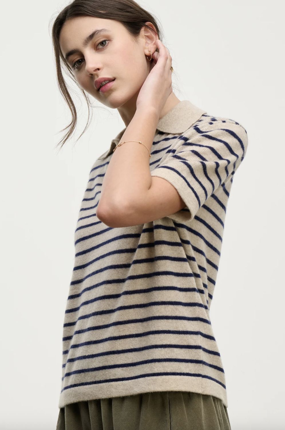 Velvet Yael Cashmere Polo Sweater