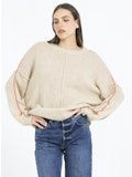 One Grey Day Greta Sweater, Color: Oatmeal, Size: XS