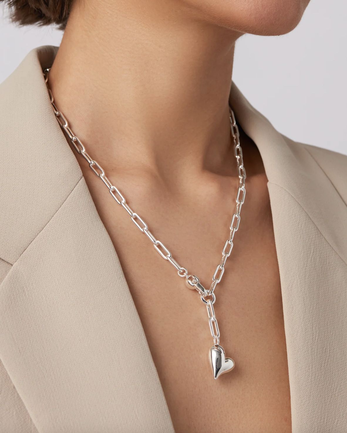 Jenny Bird Puffy Heart Necklace