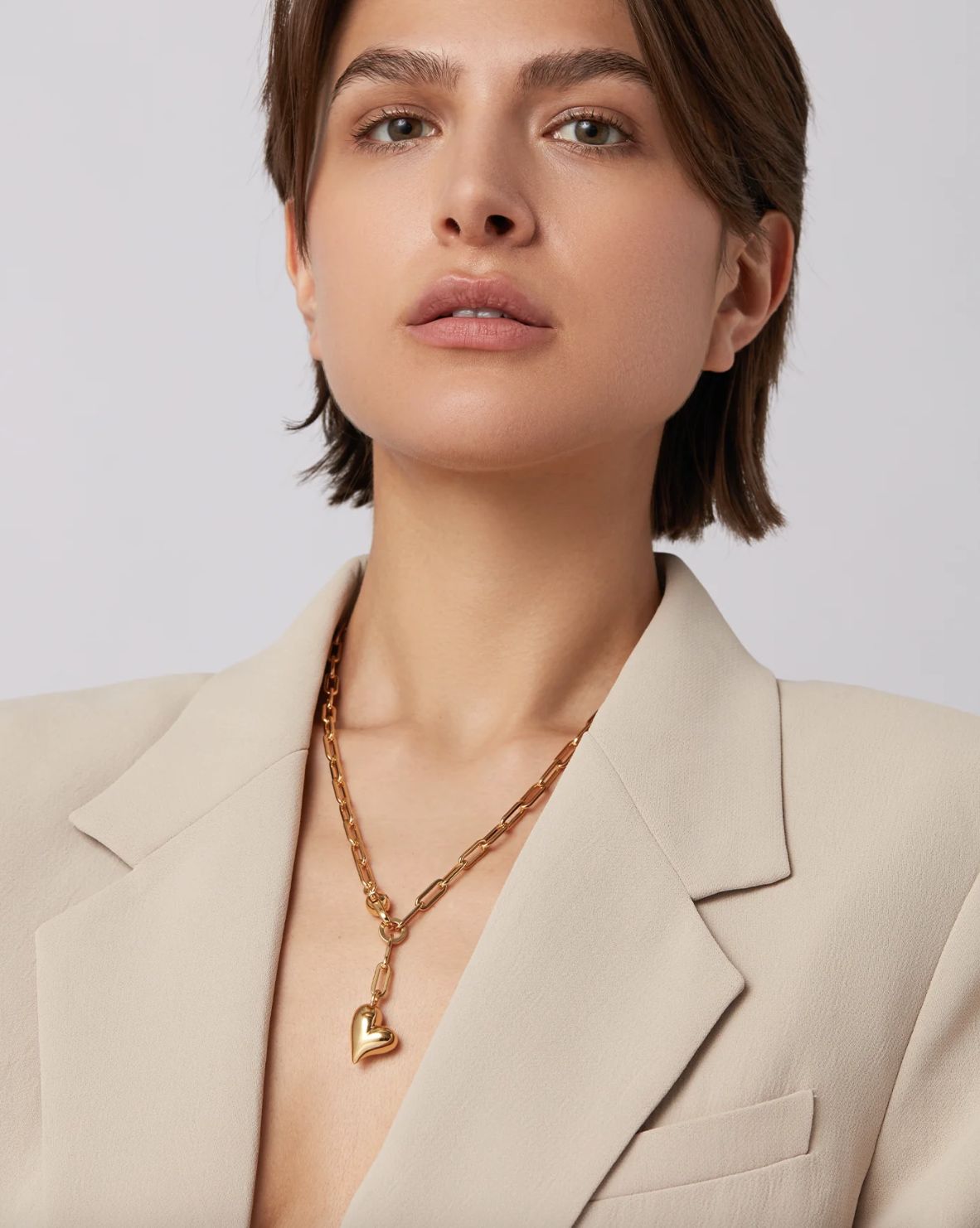 Jenny Bird Puffy Heart Necklace
