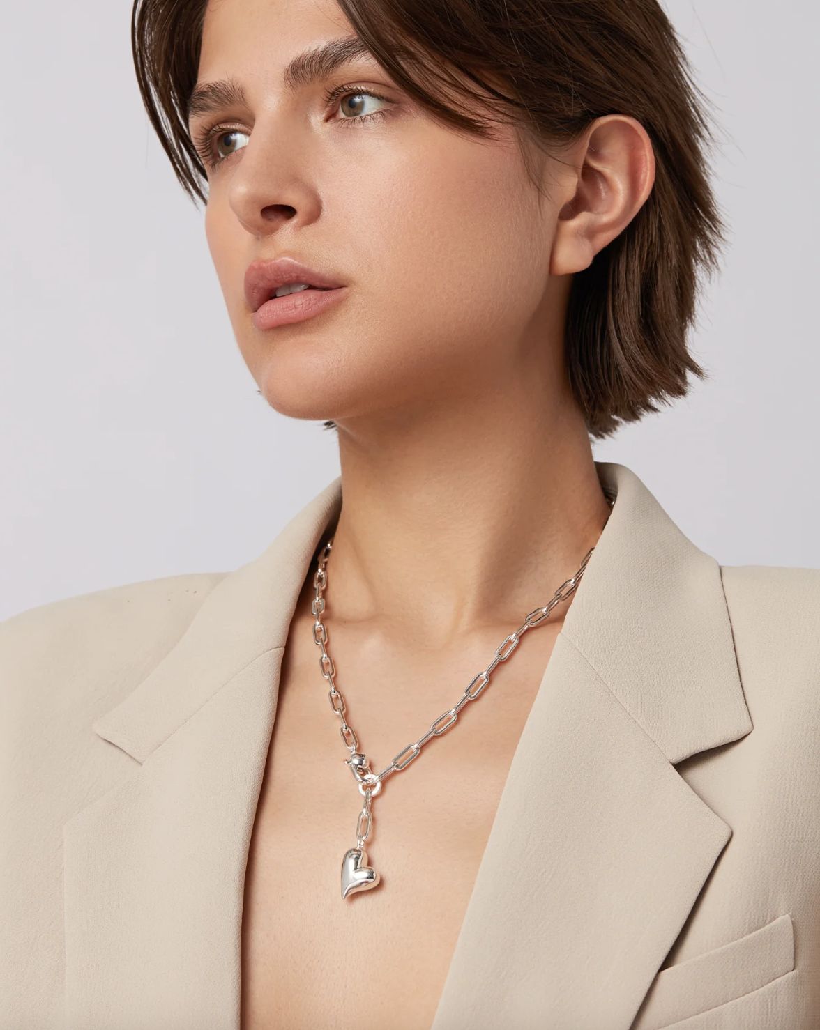 Jenny Bird Puffy Heart Necklace