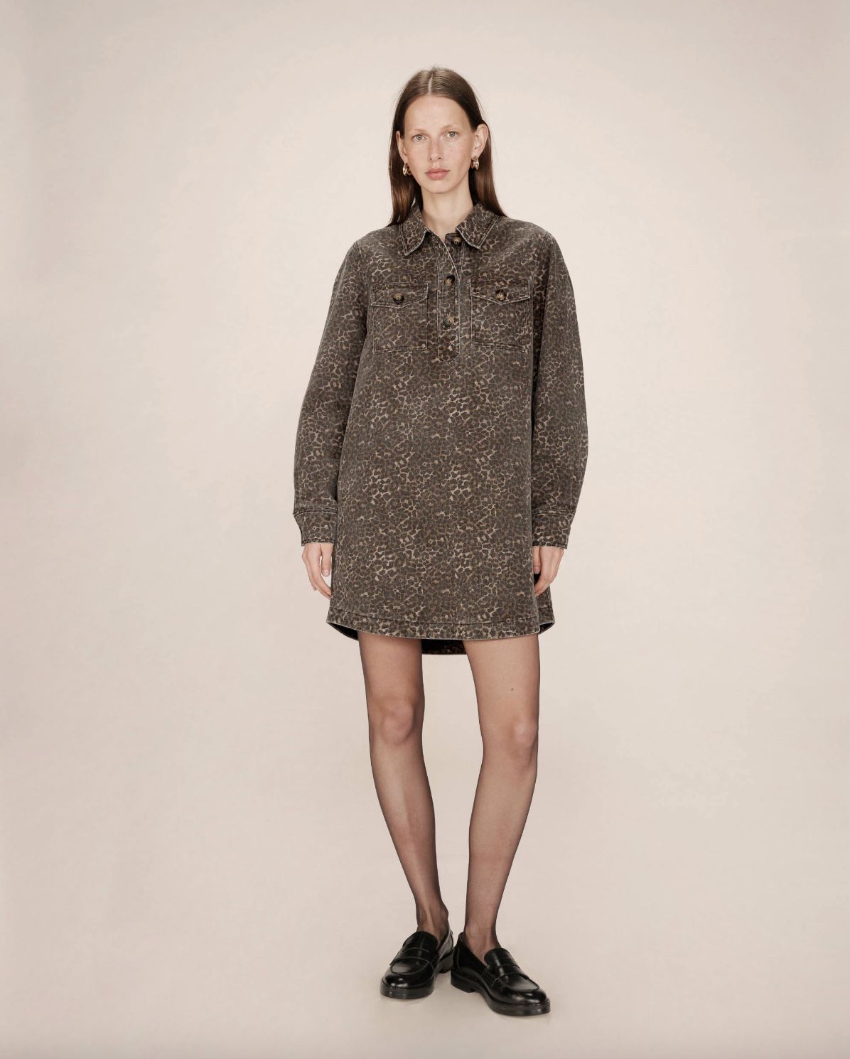 Grace &amp; Mila Sally Leopard Short Dress