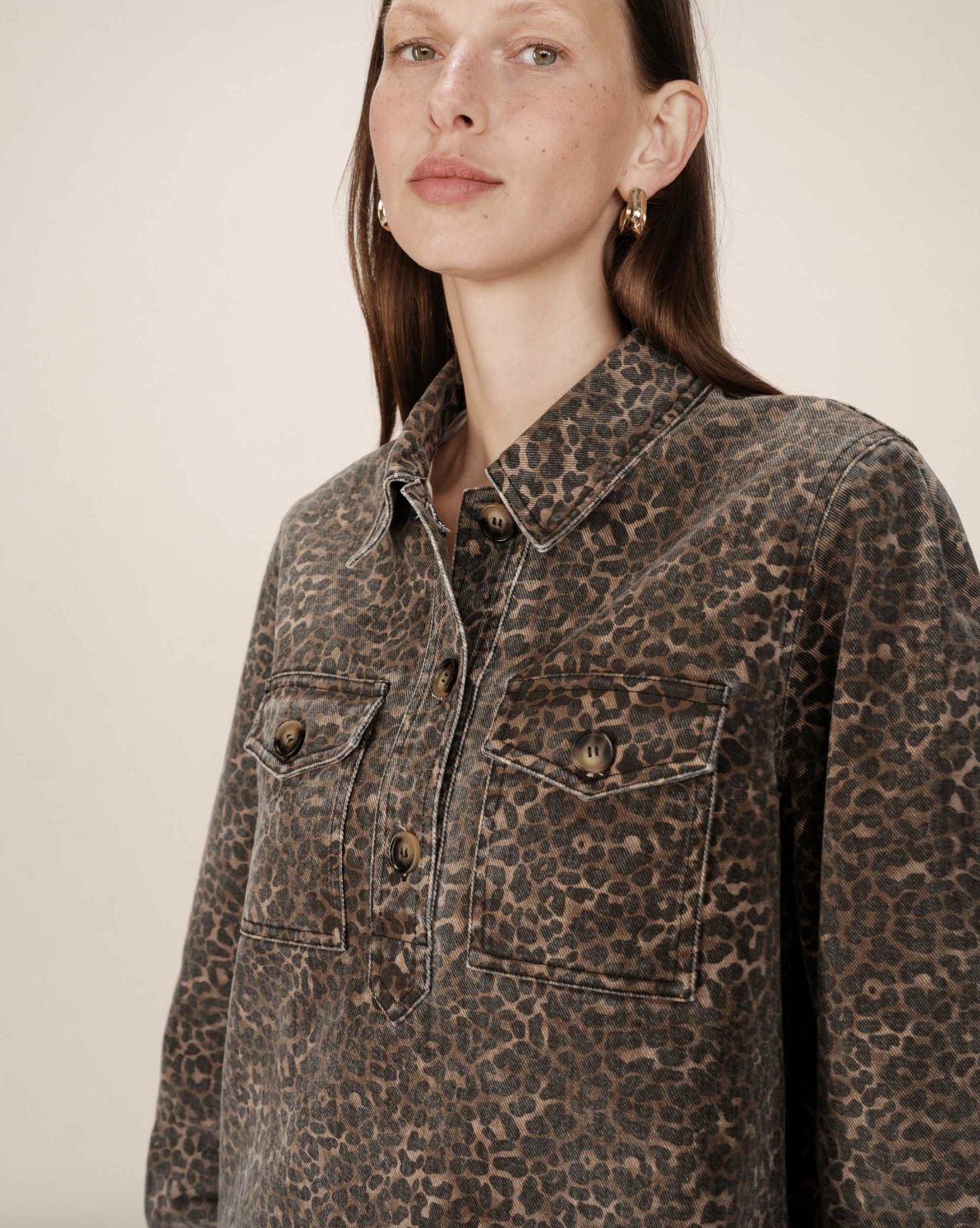 Grace &amp; Mila Sally Leopard Short Dress