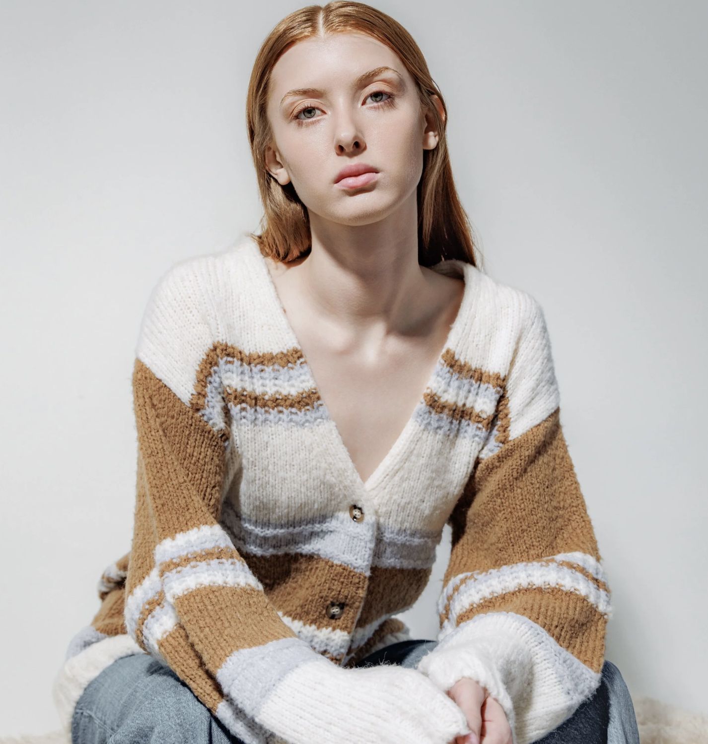 SOH Boyfriend Stripe Cardigan