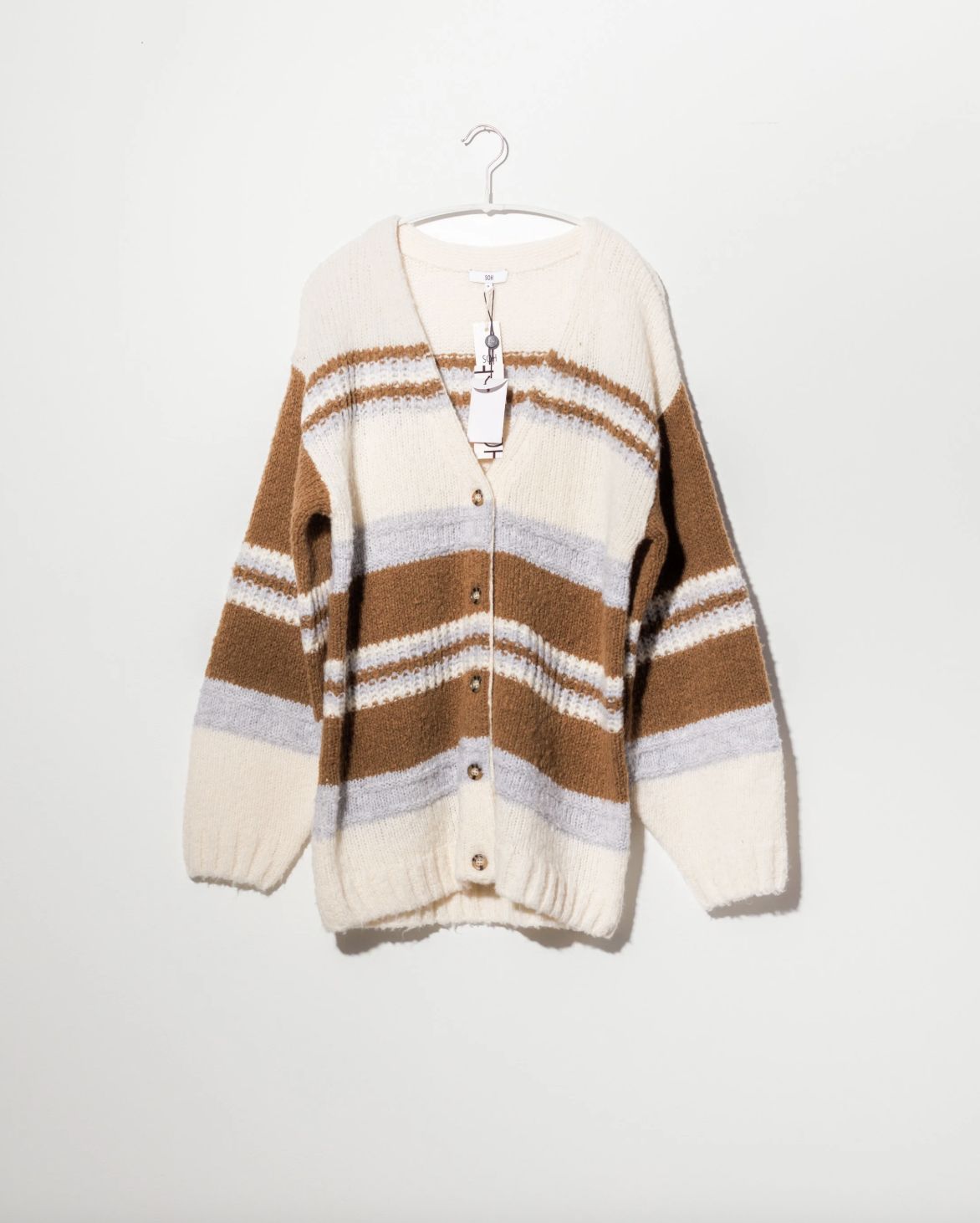 SOH Boyfriend Stripe Cardigan