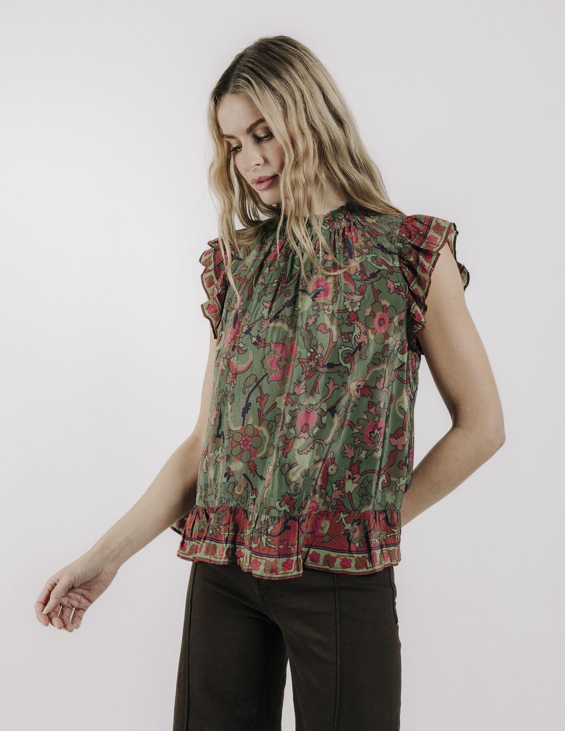 Love the Label Viola Top in Helena Print