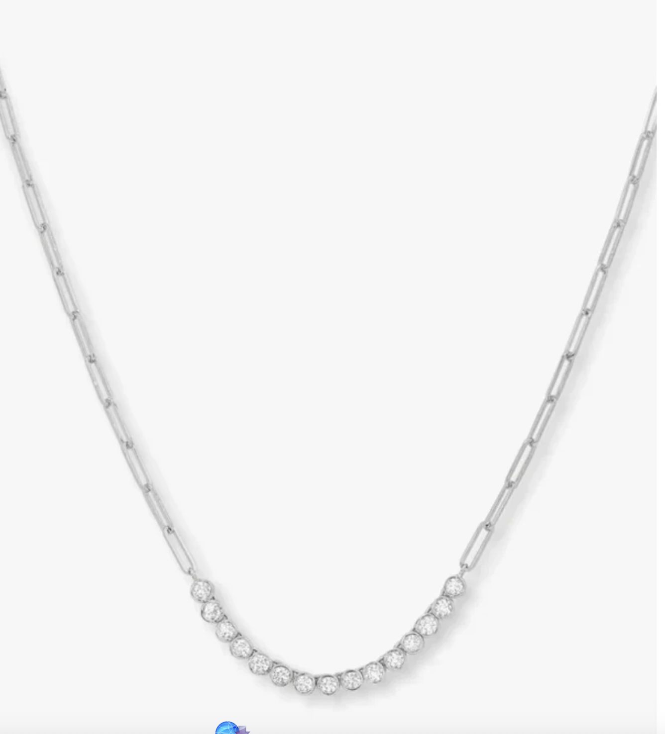 Melinda Maria Baroness Samantha Necklace in Silver