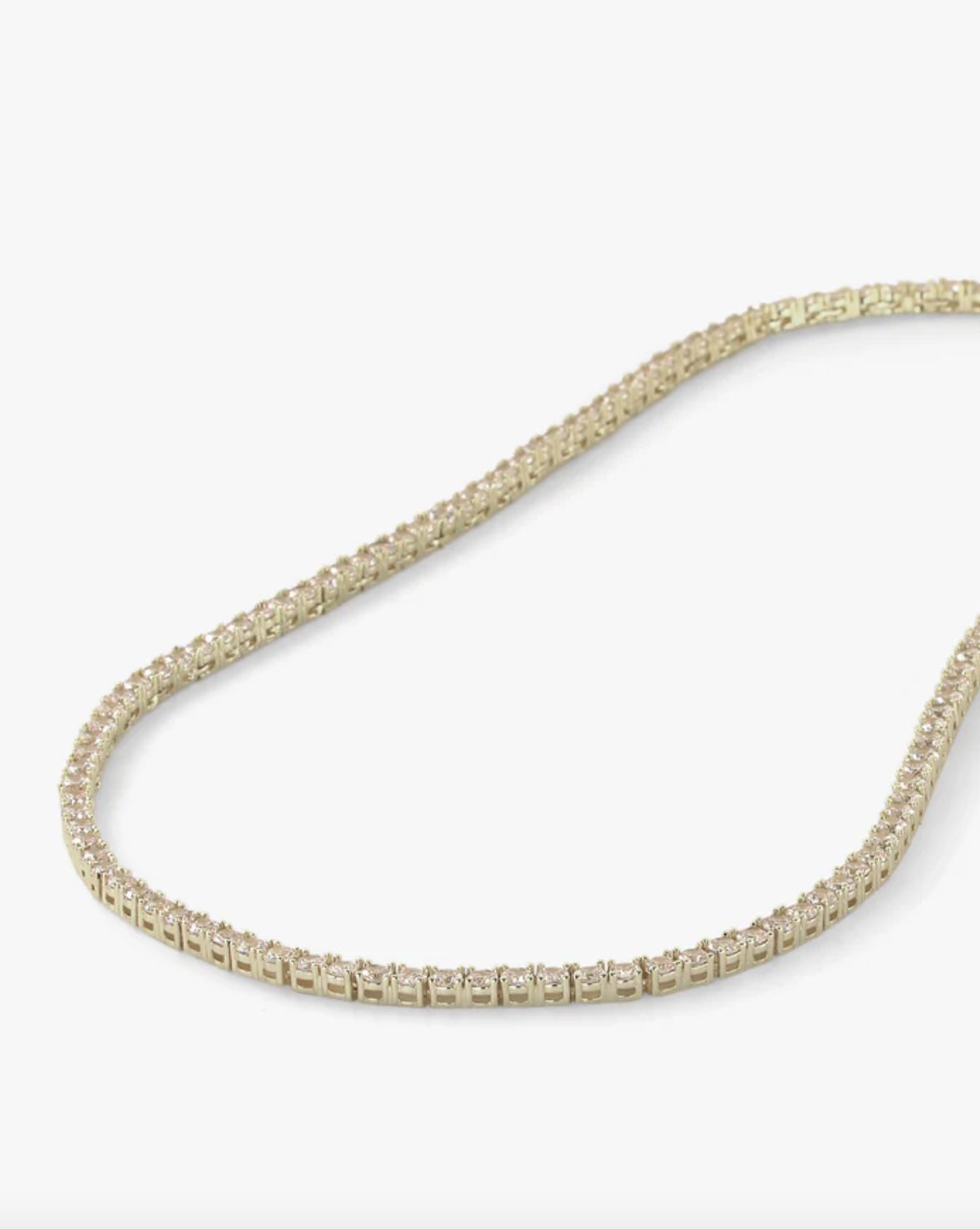 Melinda Maria 16" Heiress Tennis Necklace, Color: Gold