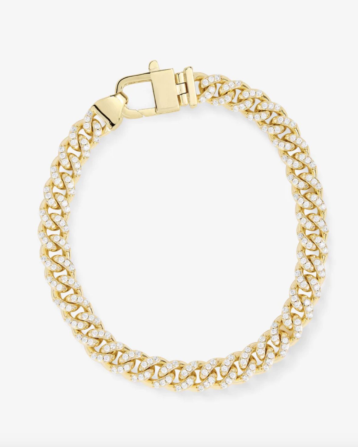 Melinda Maria Pave Julian Cuban Chain Bracelet