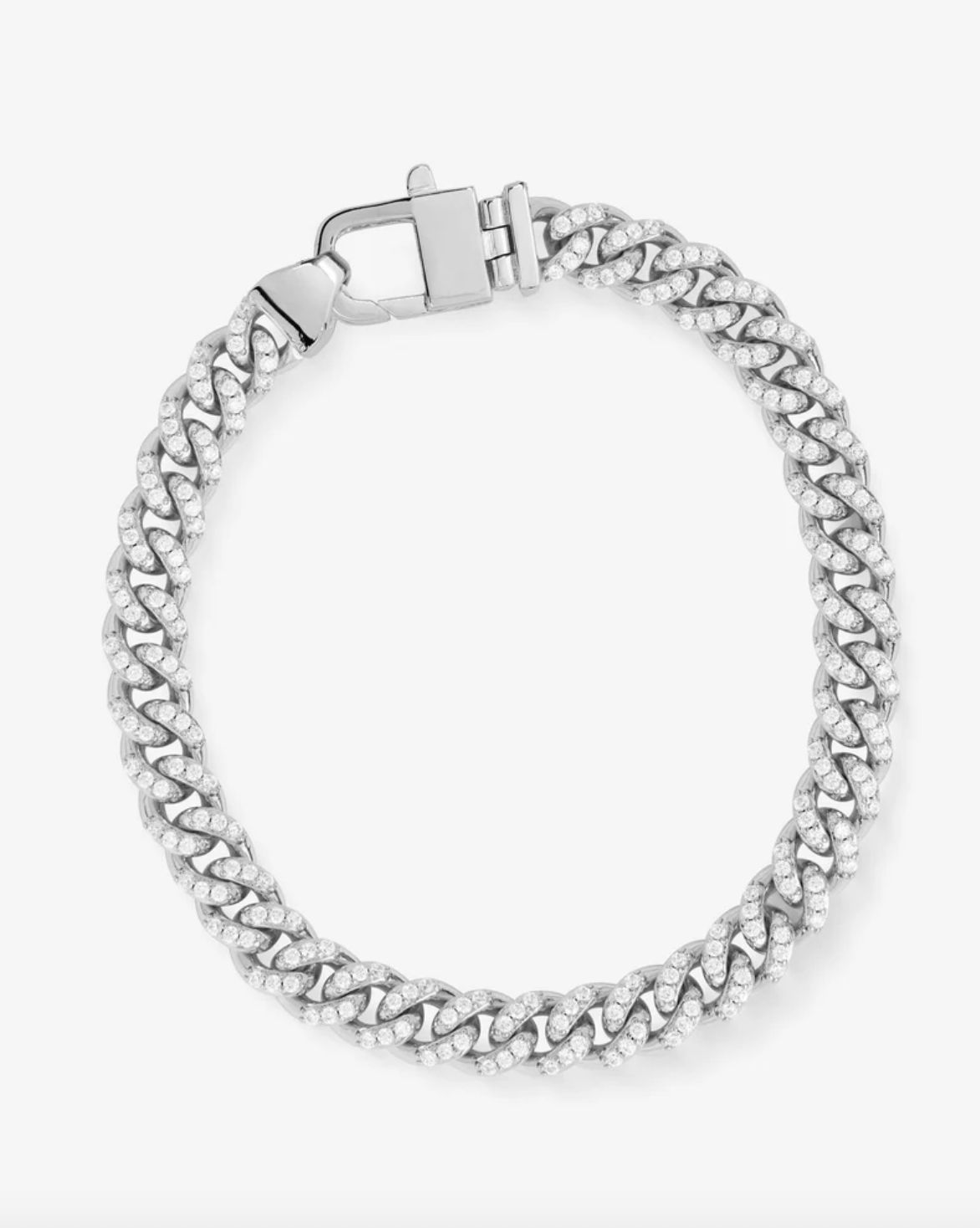 Melinda Maria Pave Julian Cuban Chain Bracelet