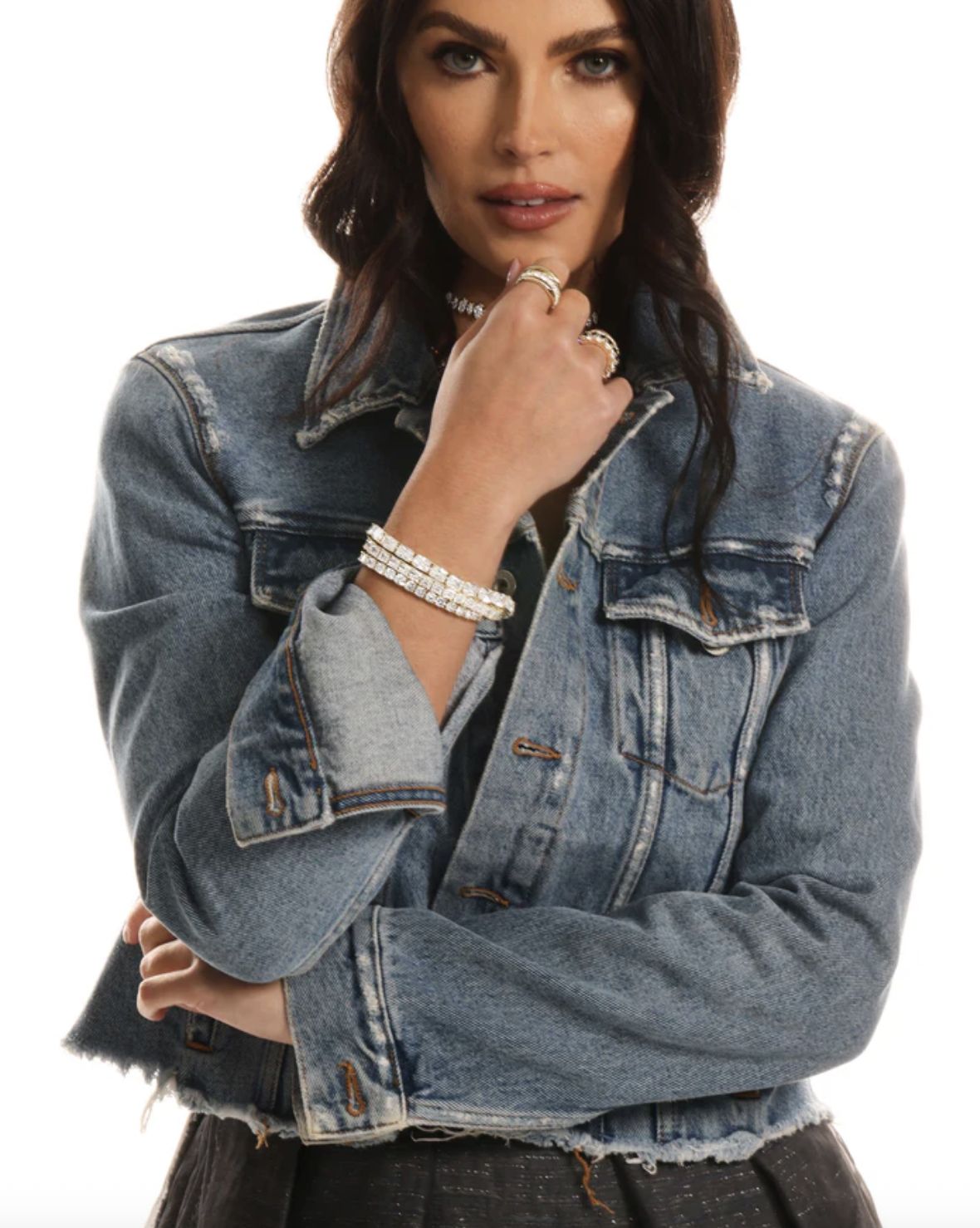 Melinda Maria She&#39;s An Icon Gold Tennis Bracelet