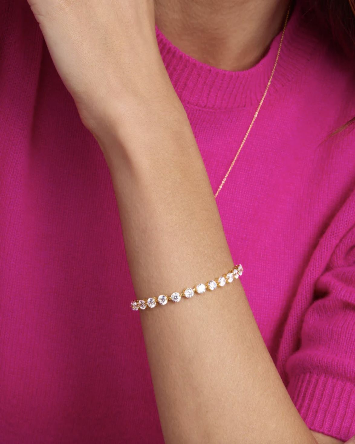 Melinda Maria She&#39;s An Icon Gold Tennis Bracelet