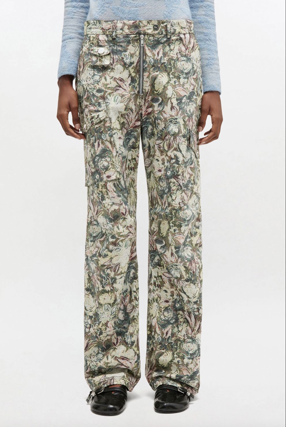 Ganni Tapestry Printed Stretch Cargo Pant
