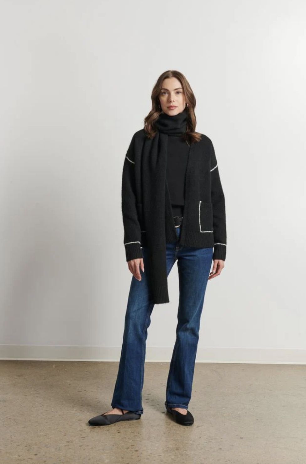 LINE Paris Sweater with Scarf Detail