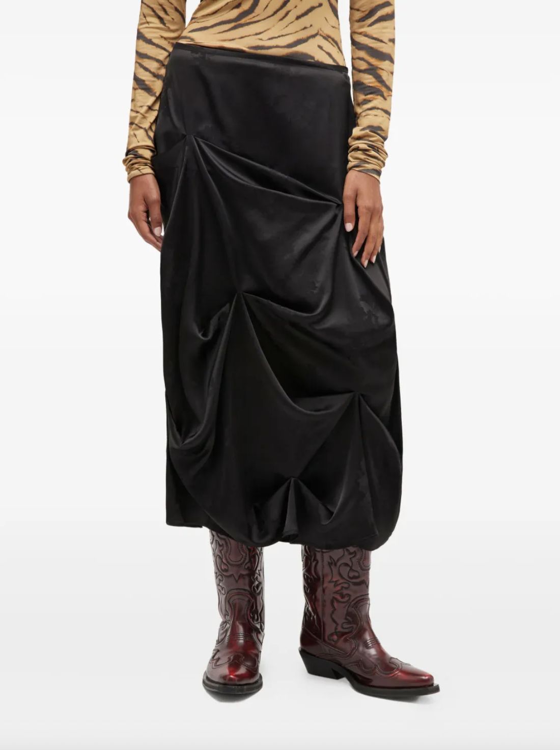 Ganni Jacquard Long Skirt