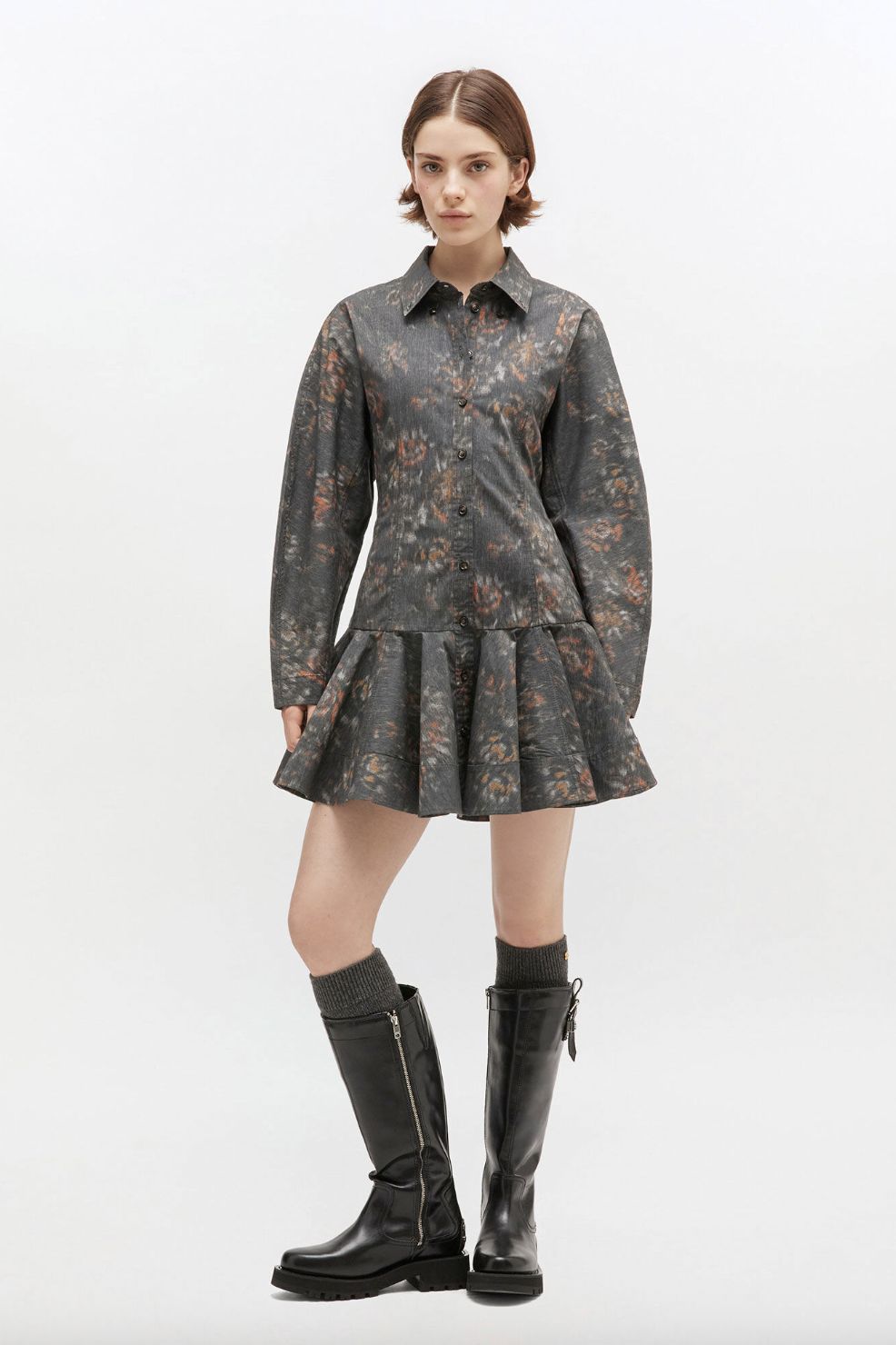 Ganni Floral Shirt Dress
