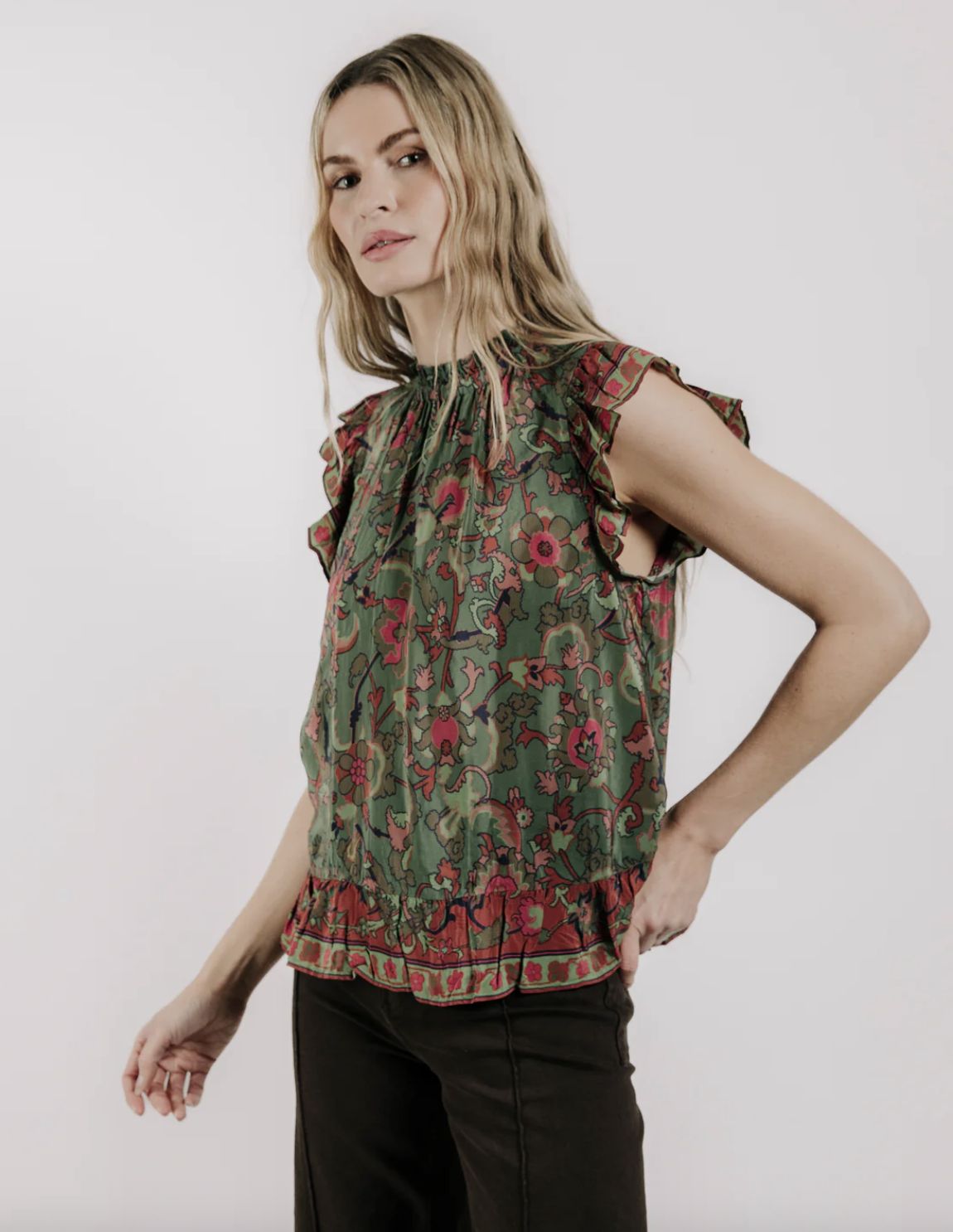 Love the Label Viola Top in Helena Print
