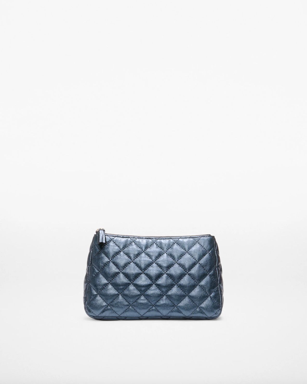 MZ Wallace Medium Luna Cosmetic in Midnight Metallic Leather