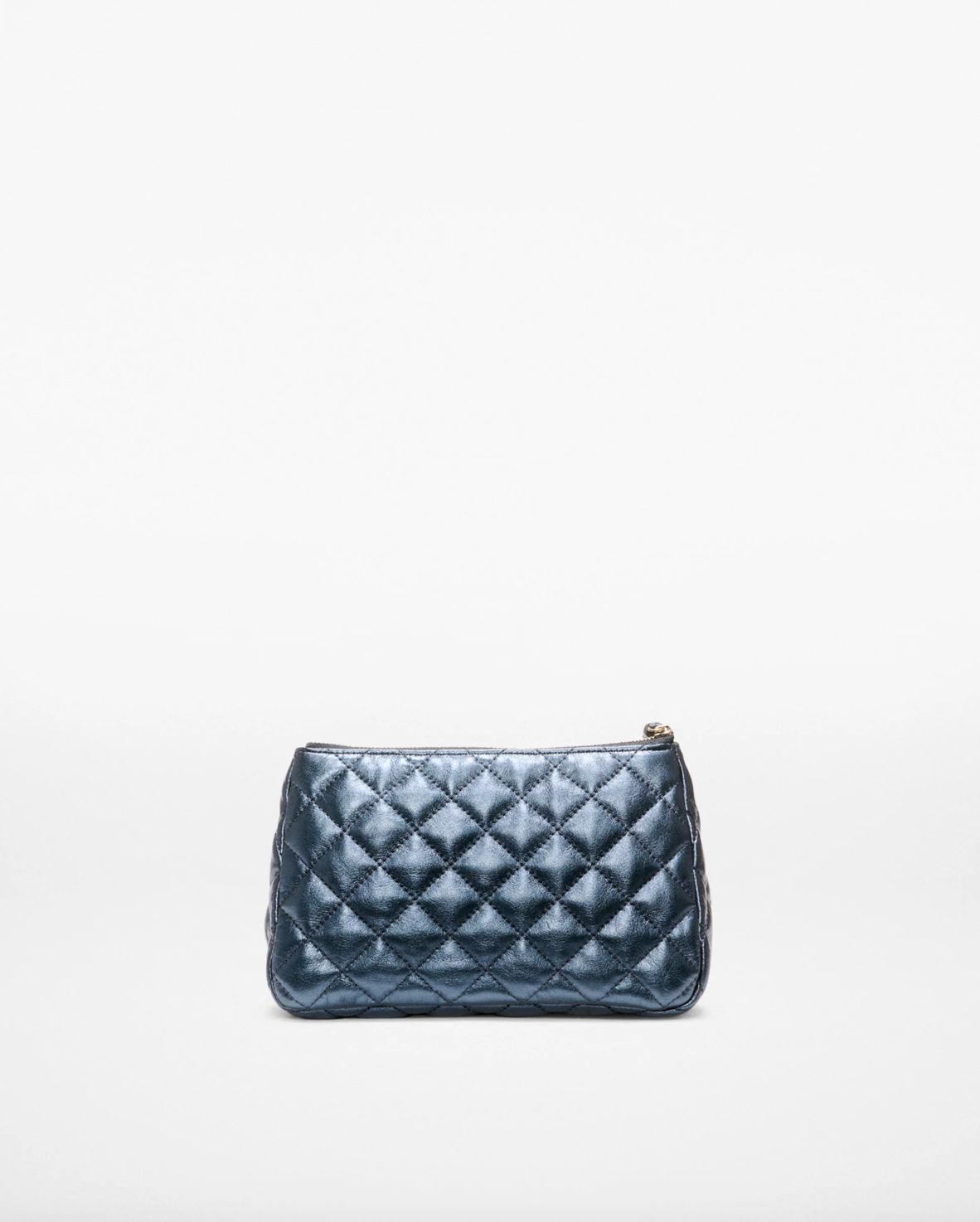 MZ Wallace Medium Luna Cosmetic in Midnight Metallic Leather