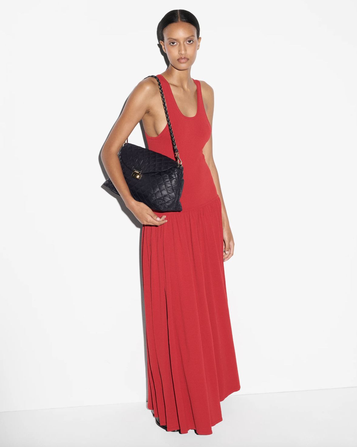 MZ Wallace Crosby Lock Shoulder Bag in Black