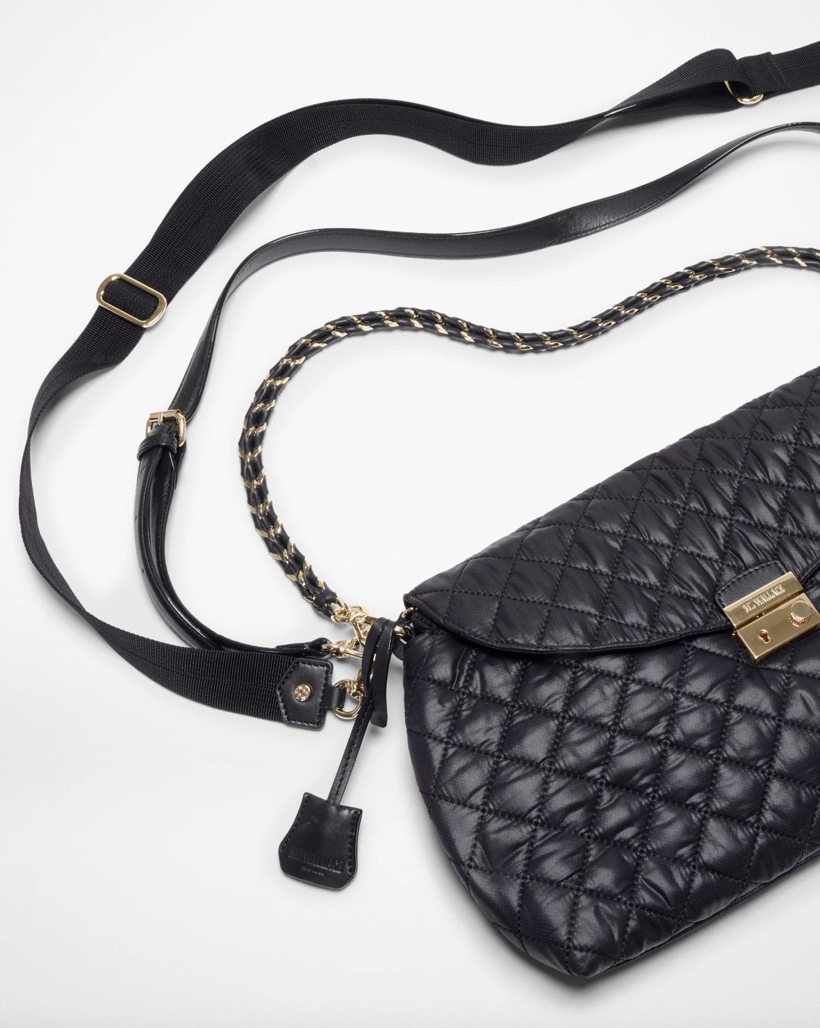 MZ Wallace Crosby Lock Shoulder Bag in Black
