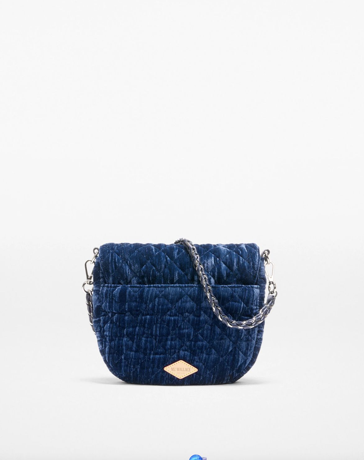 MZ Wallace Crosby Lock Saddle Bag in Midnight Velvet