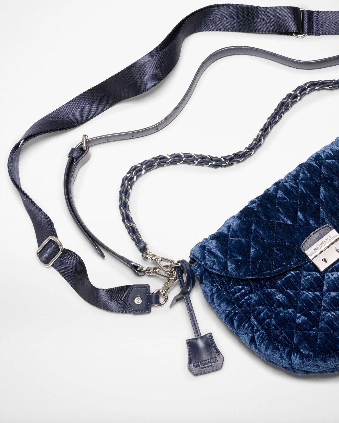 MZ Wallace Crosby Lock Saddle Bag in Midnight Velvet