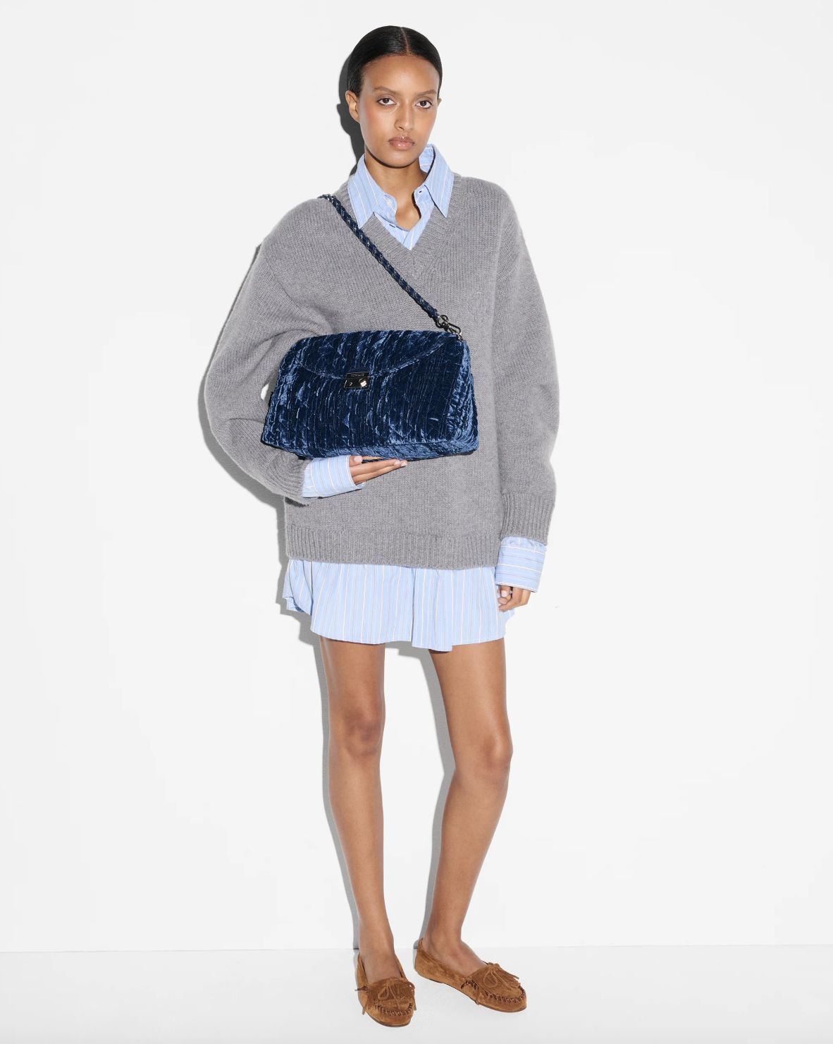 MZ Wallace Crosby Lock Shoulder Bag in Midnight Velvet MZ Wallace Crosby Lock Shoulder Bag in Midnight Velvet