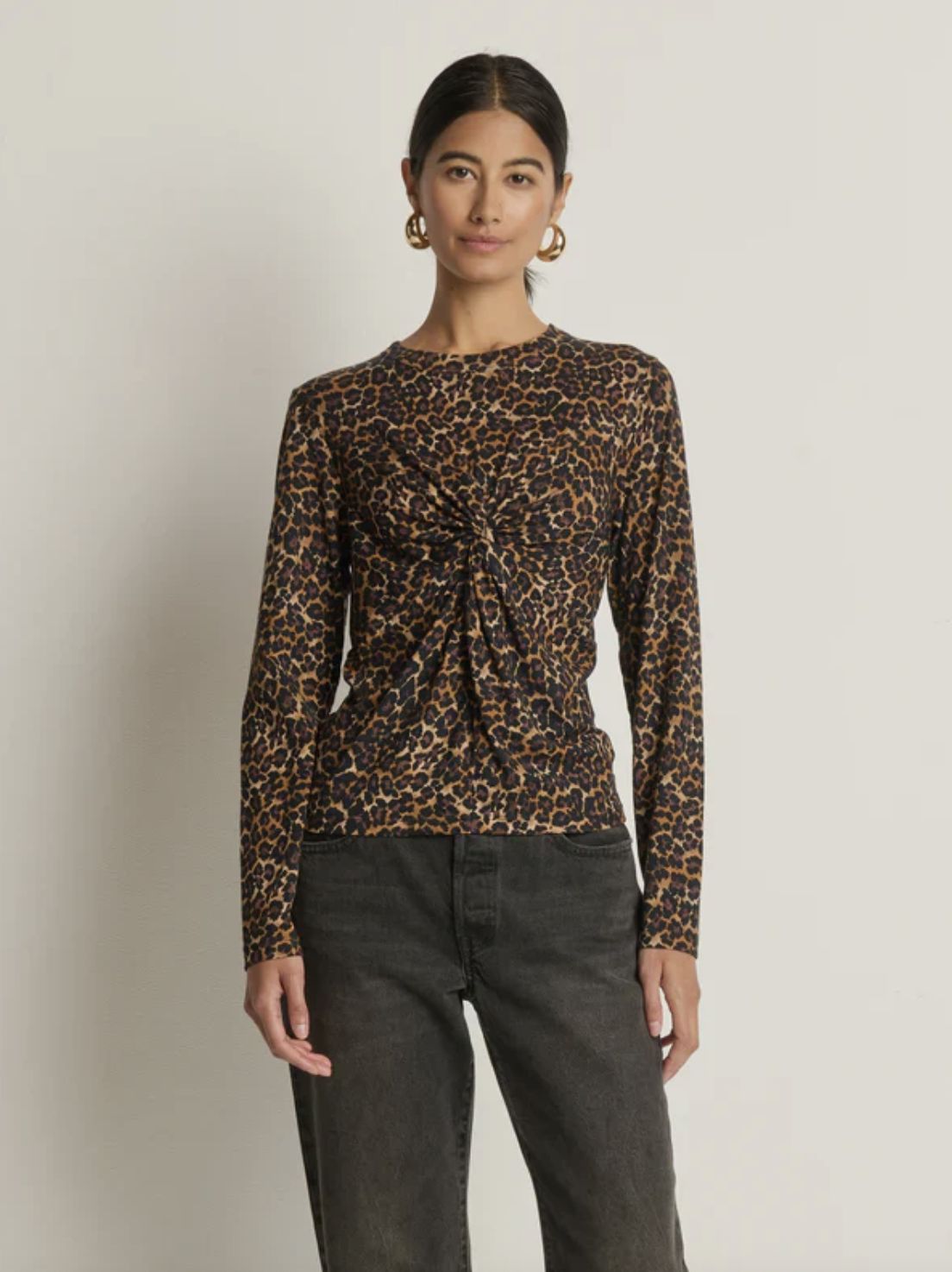 Nation Marion Leopard Twist Tee