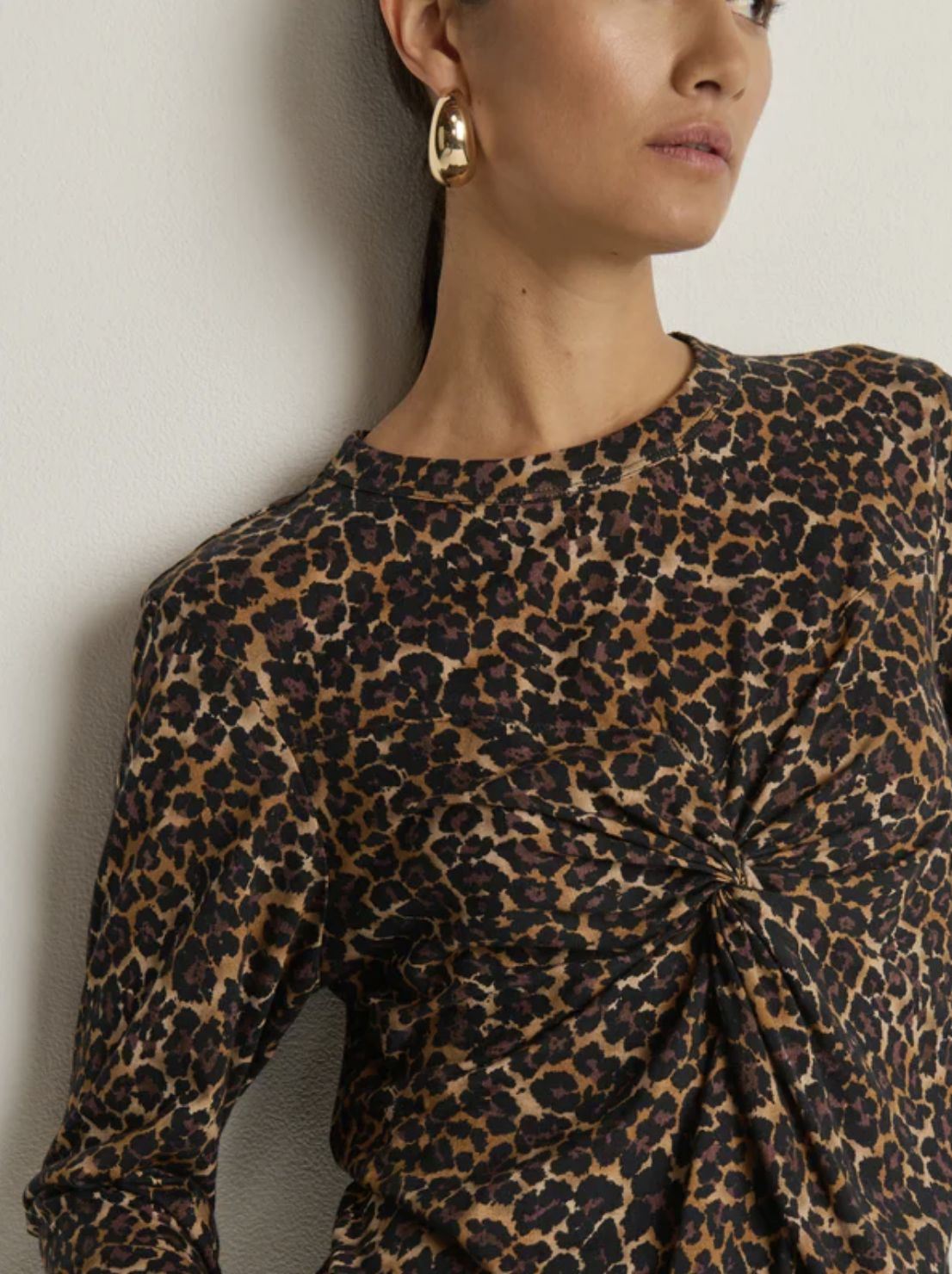 Nation Marion Leopard Twist Tee