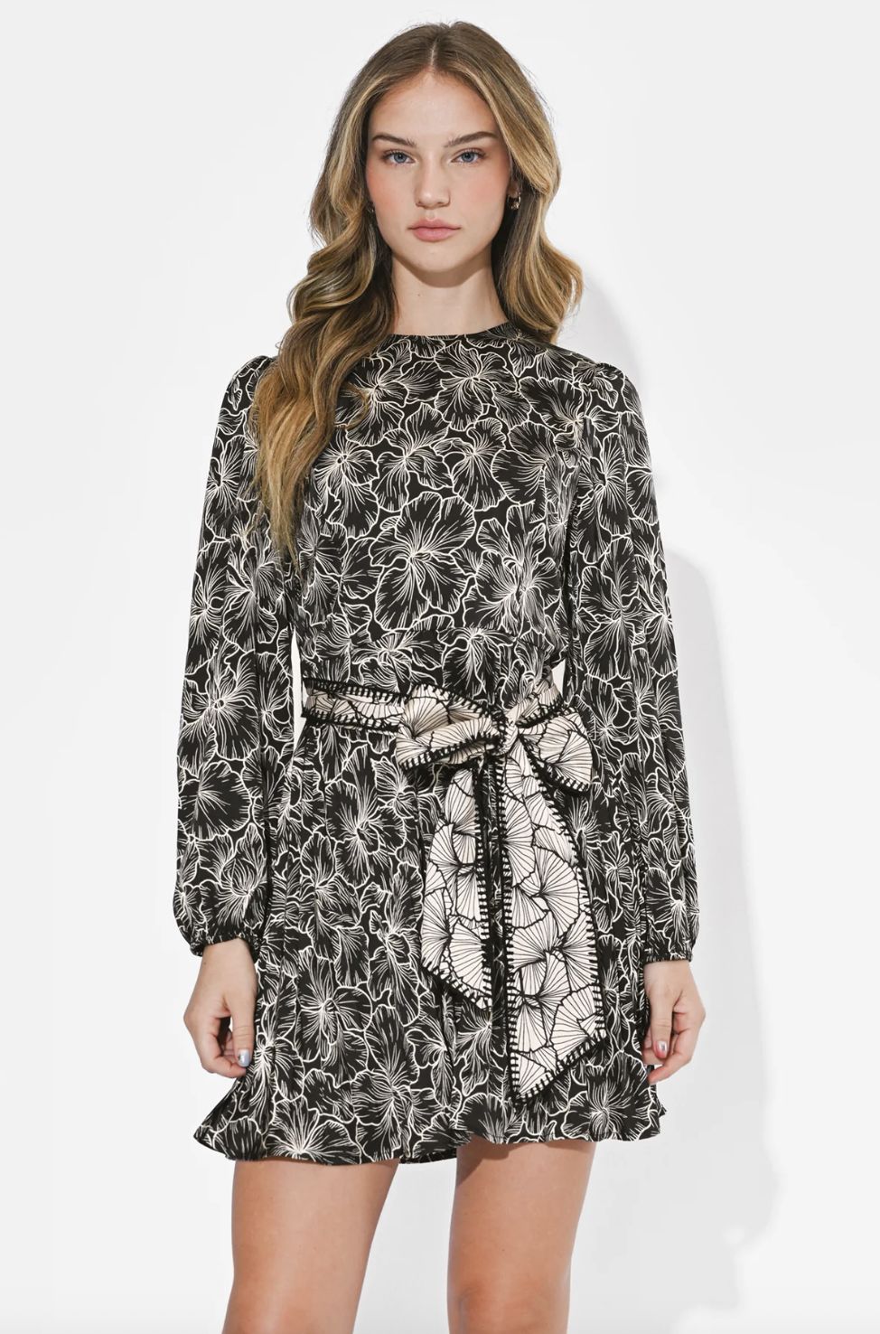 Adelyn Rae Sasha Pleated Mini Dress