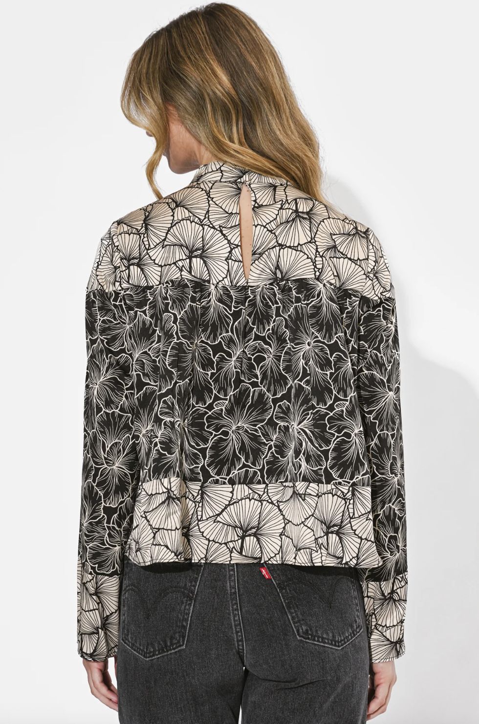 Adelyn Rae Meghan Twin Print Turtle Neck