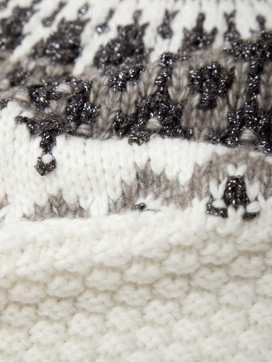 525 America Alora Puff Sleeve Fair Isle Sweater